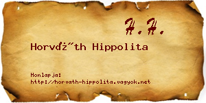 Horváth Hippolita névjegykártya